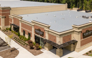 Butler Manufacturing built shopping center from above.